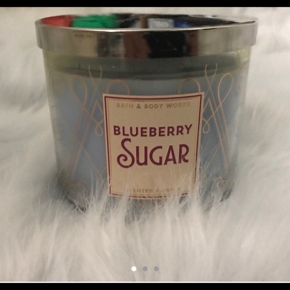 Baby blue candle